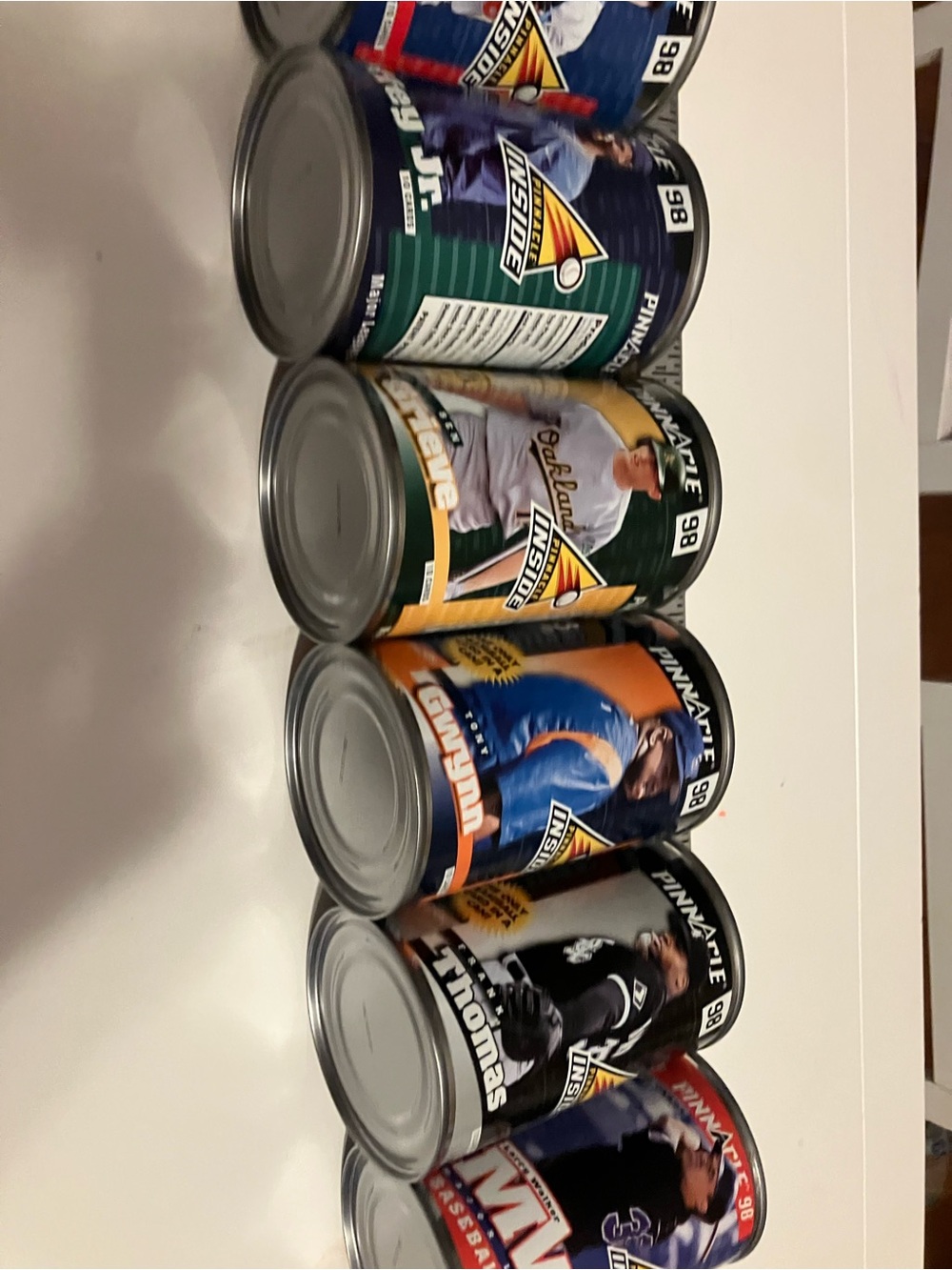 Set of Collectible Soup/Stew Cans with Sports Graphics baseball cards in cans - Picture 4 of 14